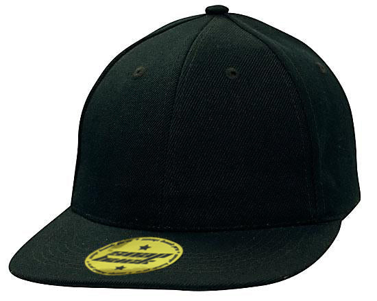 6 Panel American Twill Flat Peak Cap - Navy