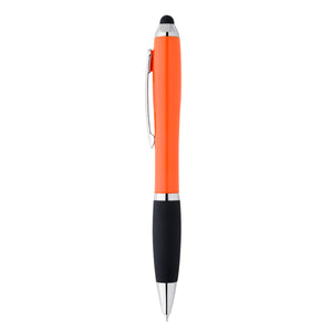 Satin Stylus Pen - Orange With Black