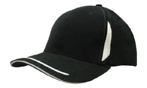 6 Panel BHC Cap Crown Insert & Sandwich - Black With White