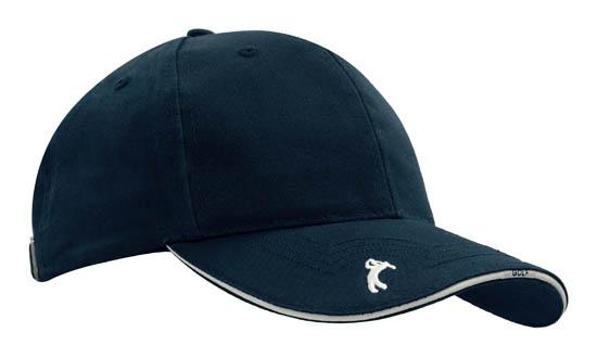 6 Panel Chino Twill Golf Cap - Navy