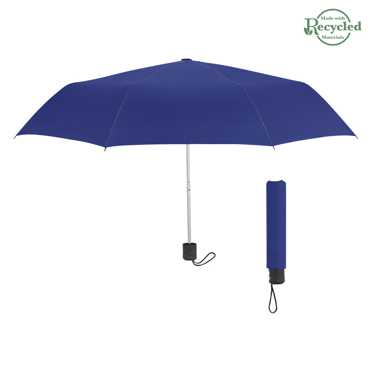 42" Arc Budget Telescopic Umbrella - Navy Blue