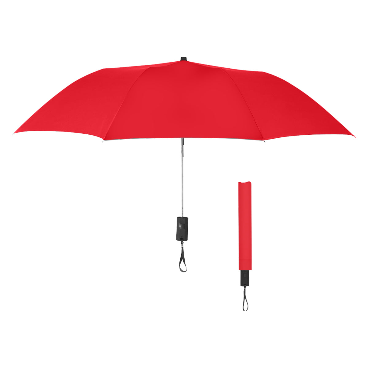 44" Arc Automatic Open Telescopic Folding Umbrella - Red