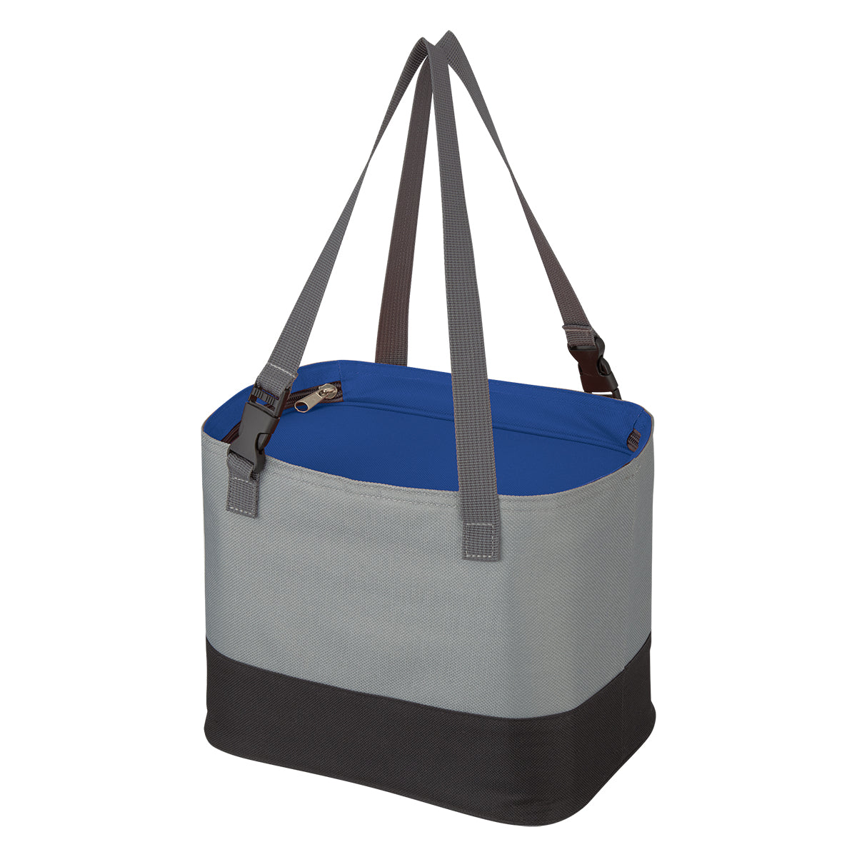 Alfresco Cooler Lunch Bag - Gray With Royal Blue