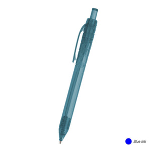 Oasis Recycled Bottle Pen - Translucent Blue with Blue Ink