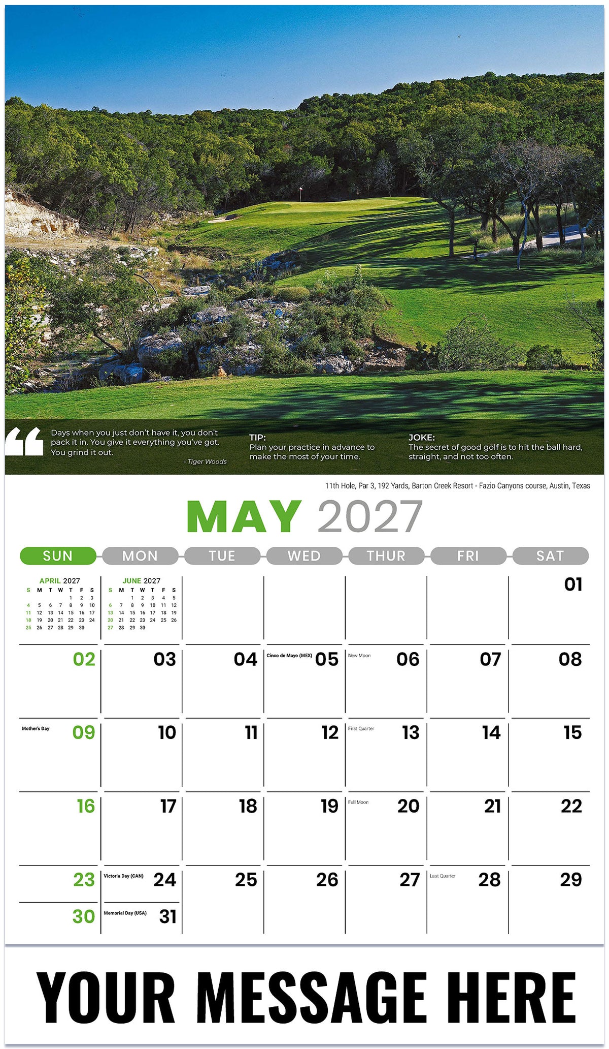 Golf Tips - 2027 Promotional Calendar