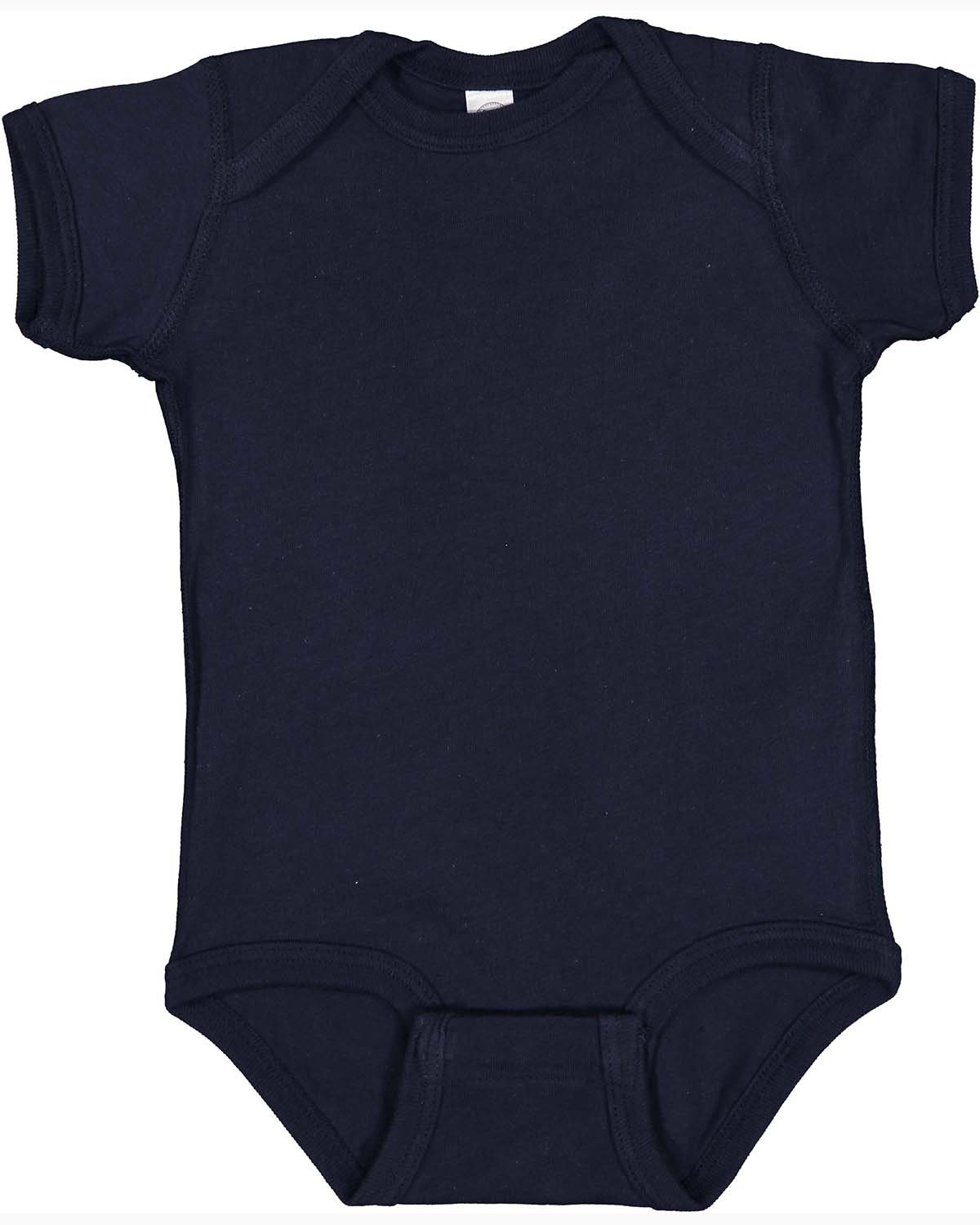 Rabbit Skins Infant Baby Rib Bodysuit - Navy