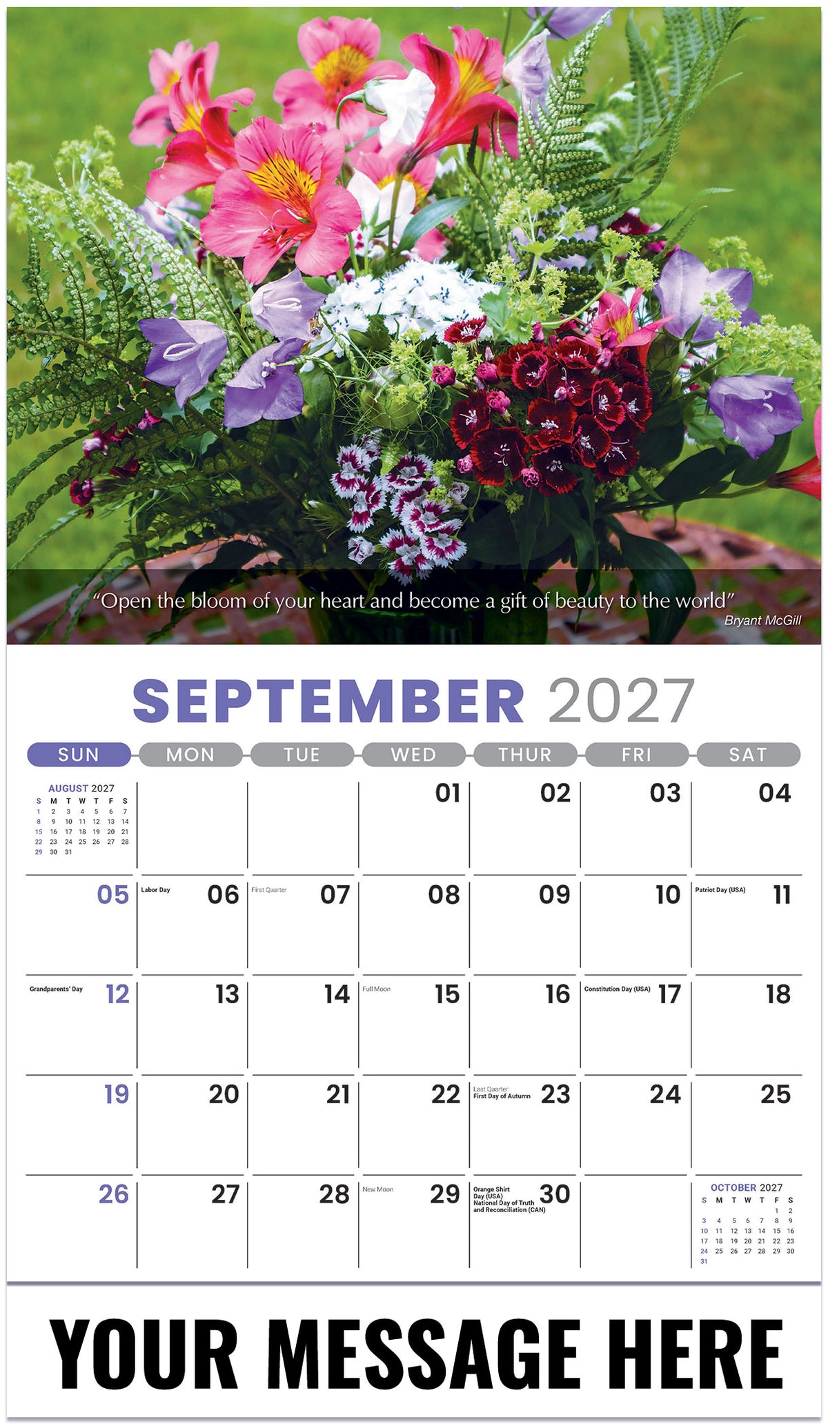 Flowers and Gardens - 2027 Promotional Calendar