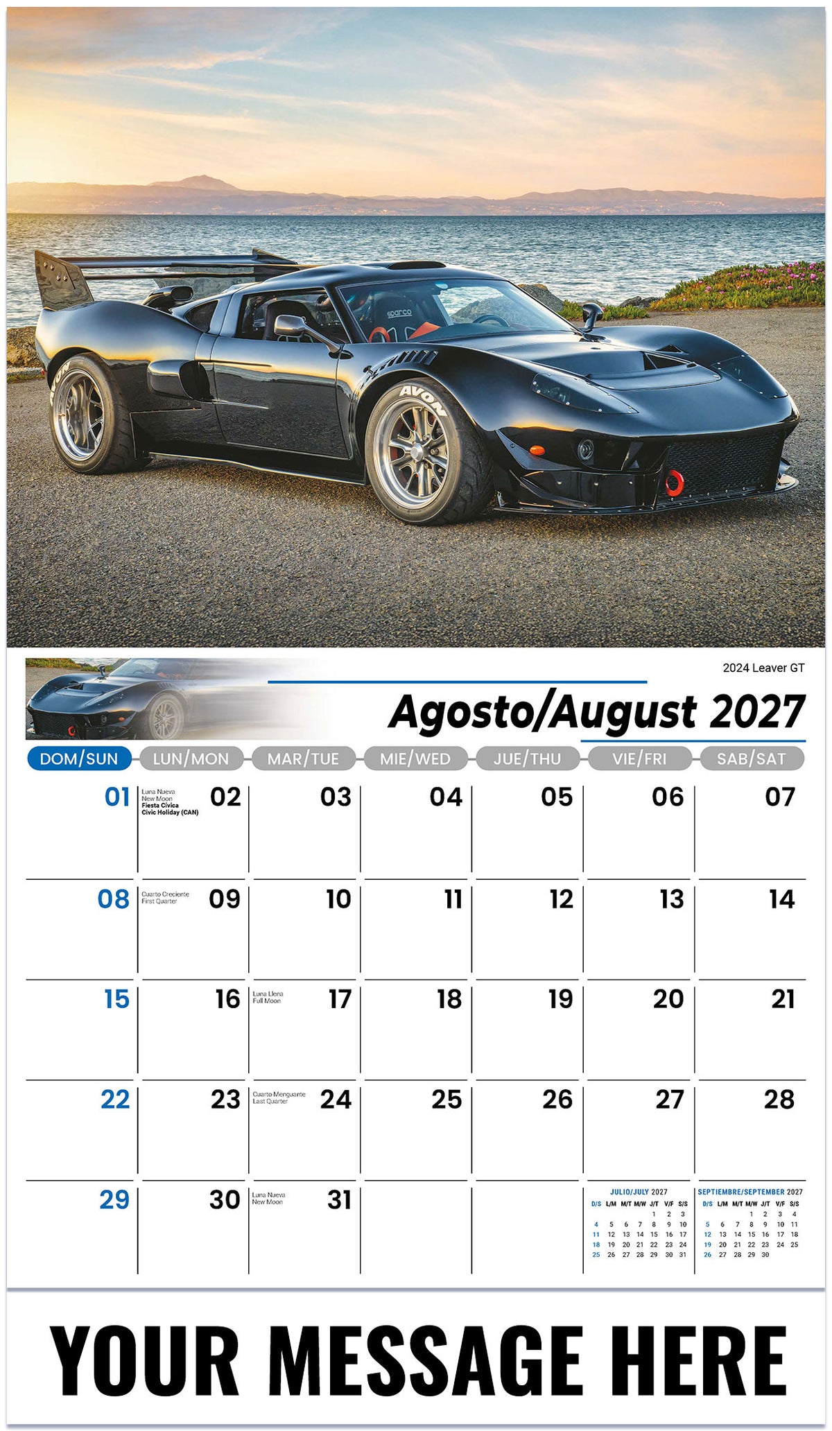 Exotic Cars (Bilingual) - 2027 Promotional Calendar