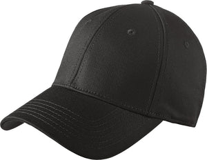 NEW ERA® Structured Stretch Cotton Cap - Custom Embroidered - NE1000 (Black)