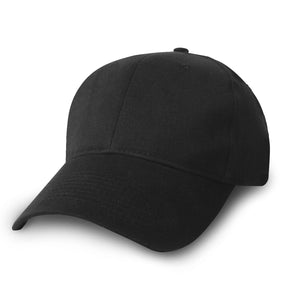 Constructed Mid Weight Brushed Cotton Twill Cap - Black