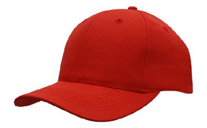 6 Panel Budget Cap - Custom Embroidered - Red