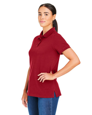 Harriton Ladies' Valiant Cotton Snag Protect Polo