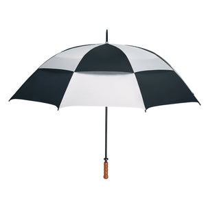 68" Arc Vented, Windproof Umbrella - White With Black