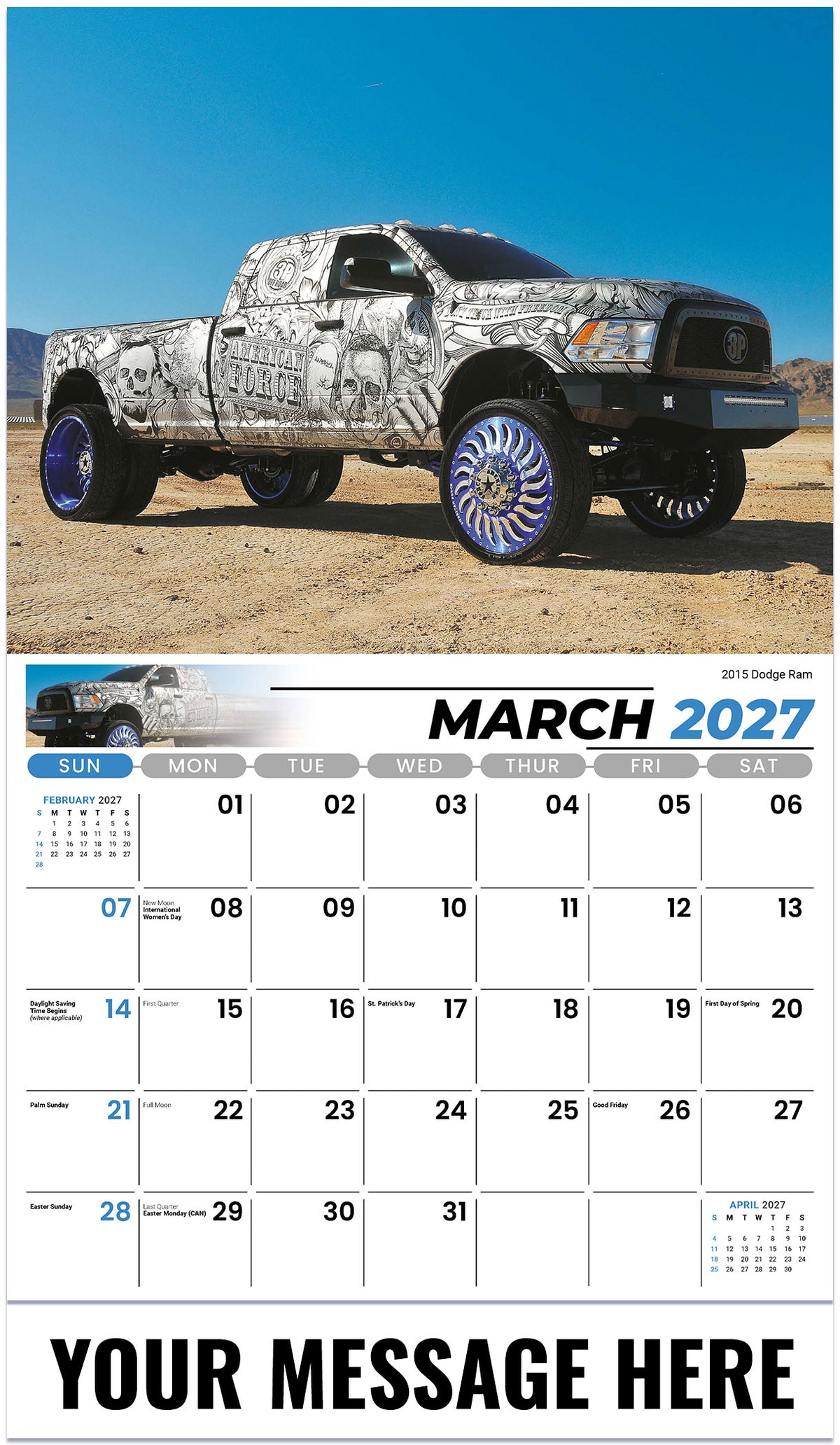 Pumped-Up Pickups - 2027 Promotional Calendar