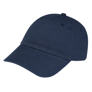 Brushed Cotton Twill Cap - Navy Blue