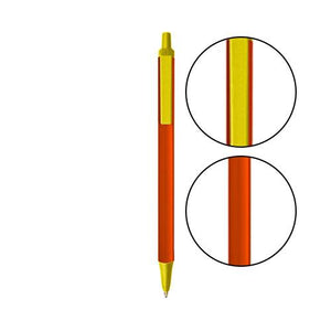 Orange BIC® Clic Stic® Pen - Orange With Yellow