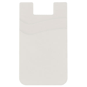 Dual Pocket Silicone Phone Wallet - White