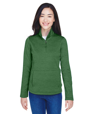 Devon & Jones Ladies' Newbury Mélange Fleece Quarter-Zip