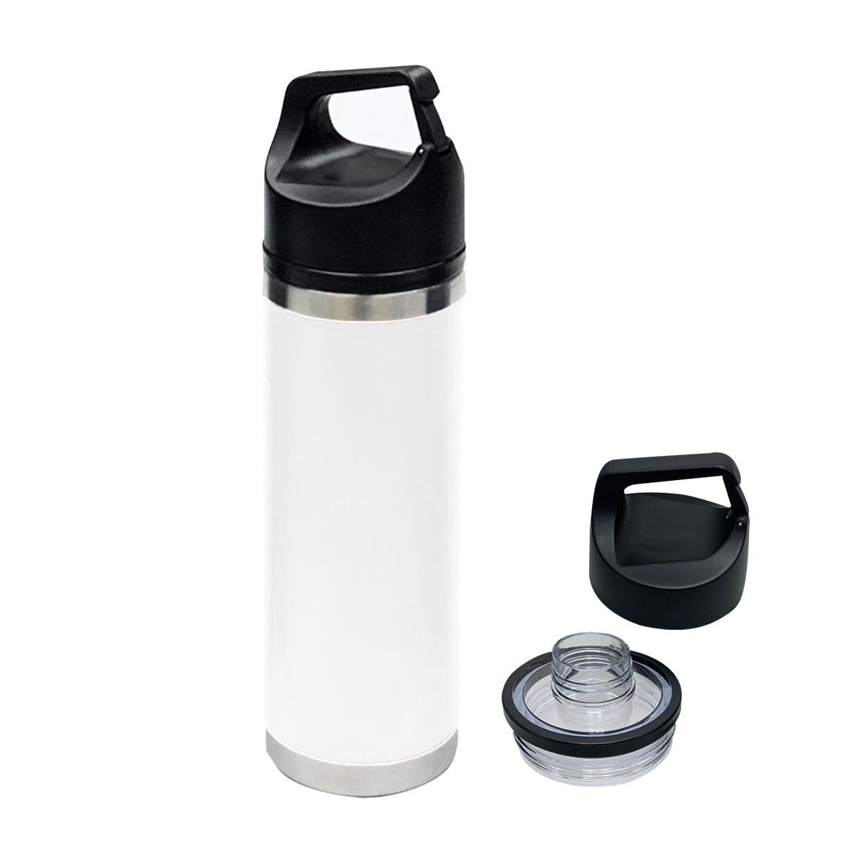 18 Oz. Davenport Stainless Steel Bottle - White