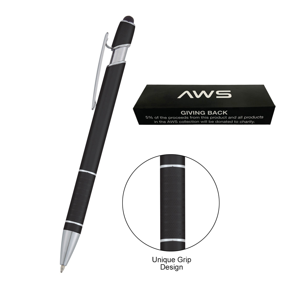 Aws Varsi Incline Stylus Pen - Black