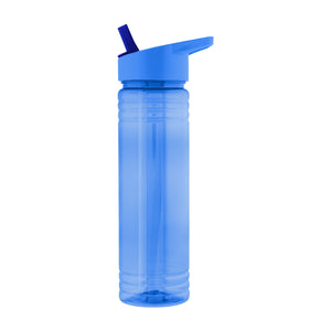 24 Oz. Ricky rPET Bottle - Translucent Blue
