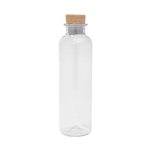 22 Oz. Maddie rPET Bottle With Cork Lid - Translucent Clear