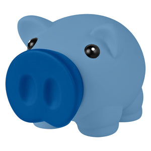 Mini Prosperous Piggy Bank - Blue With Blue