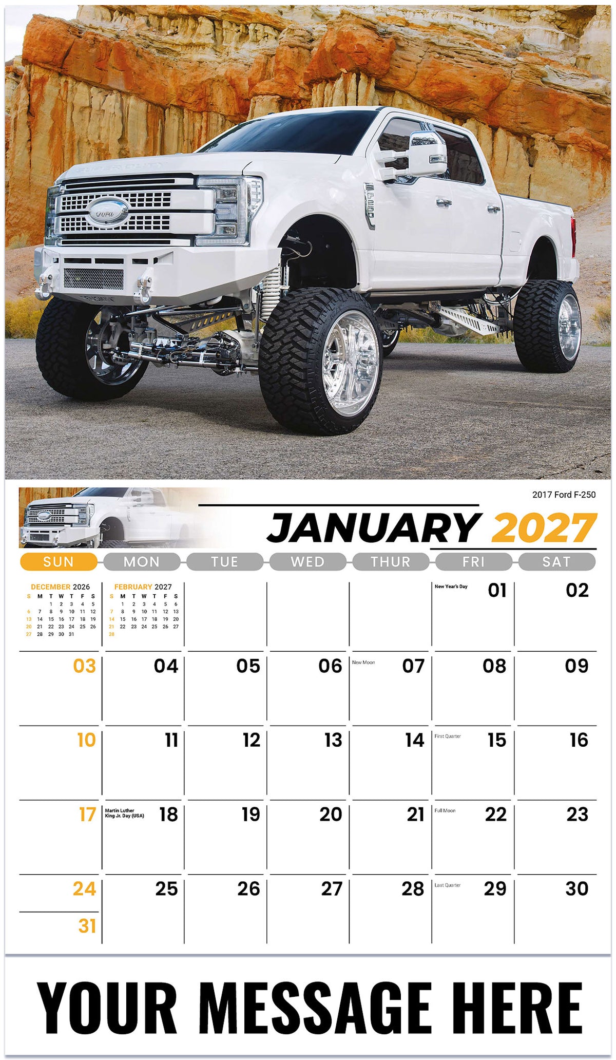 Pumped-Up Pickups - 2027 Promotional Calendar