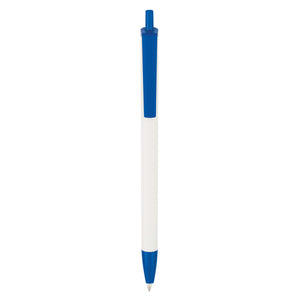 Slim Click Pen - White With Blue