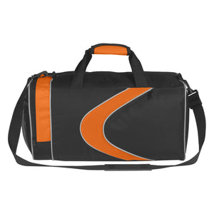 Sports Duffel Bag (Orange With Black)