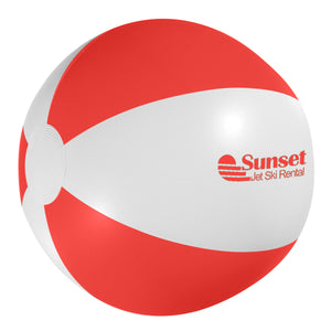 16" Beach Ball - HT_750 - White with Red