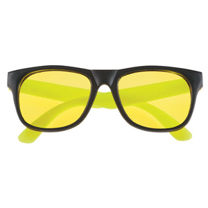 Tinted Lenses Rubberized Sunglasses - Yellow