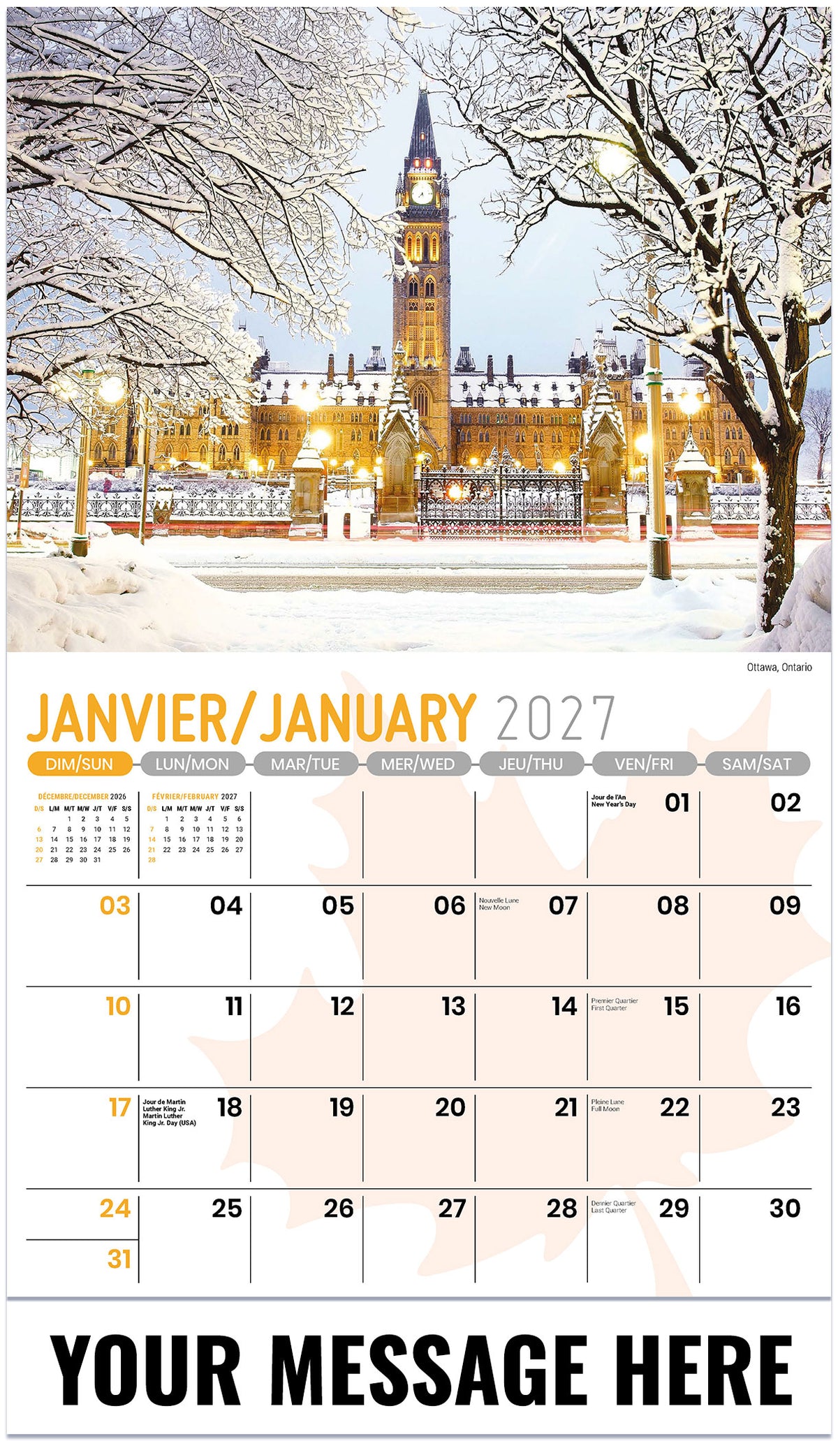 Scenes of Canada (Bilingual) - 2027 Promotional Calendar