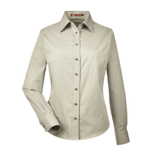 Ladies' Easy Blend™ Long-Sleeve Twill Shirt with Stain-Release - Stone