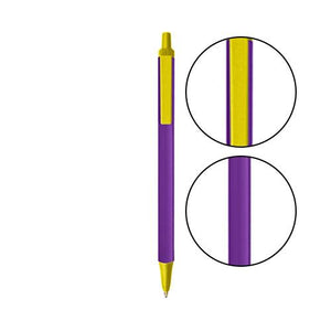 Purple BIC® Clic Stic® Pen - Purple With Yellow