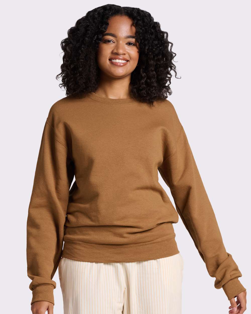 JERZEES Adult NuBlend® Fleece Crew - Golden Pecan