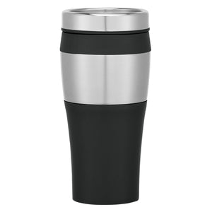 15 Oz. Stainless Steel Terra Tumbler - Silver With Black