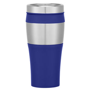 15 Oz. Stainless Steel Terra Tumbler - Silver With Blue