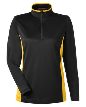 Harriton Ladies' Flash Snag Protection Plus IL Colourblock Quarter-Zip