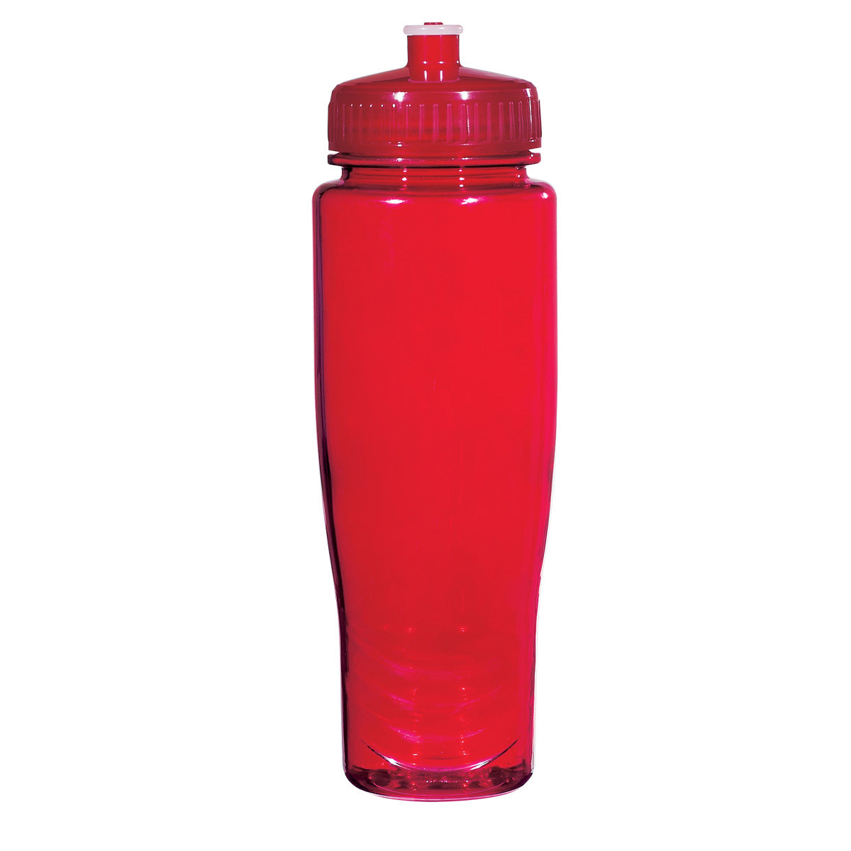 28 Oz. Poly-Clean™ Plastic Bottle - Translucent Red