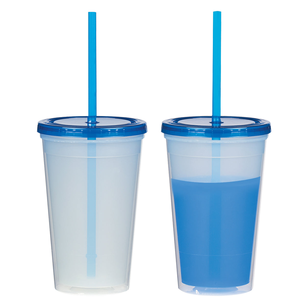 16 Oz. Econo Color Changing Tumbler - Translucent Blue