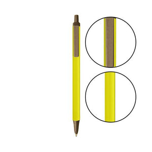 Yellow BIC® Clic Stic® Pen - Yellow With Metallic Sand