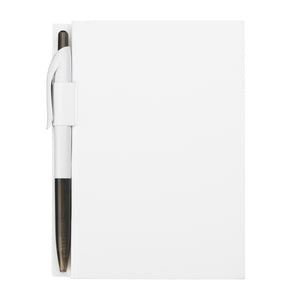 4" x 6" Notebook With Pen - White