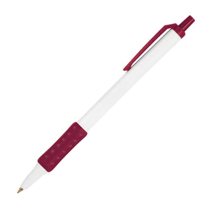BIC® Clic Stic® Grip Pen - White With Burgundy