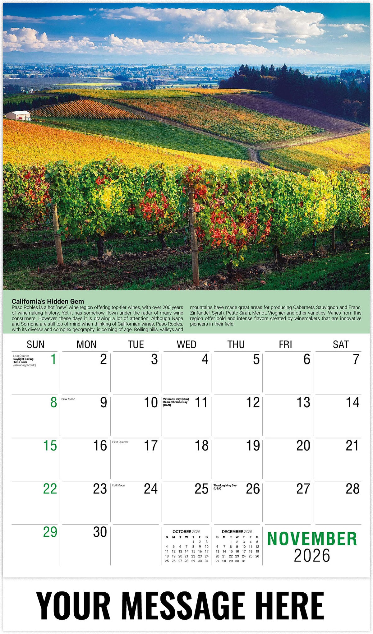 Vintages - 2026 Promotional Calendar