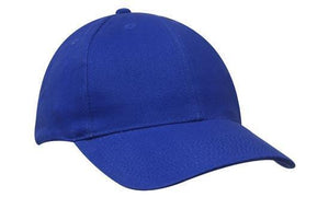 6 Panel Brushed Cotton Twill Cap - custom embroidered - HP_4142 - Royal