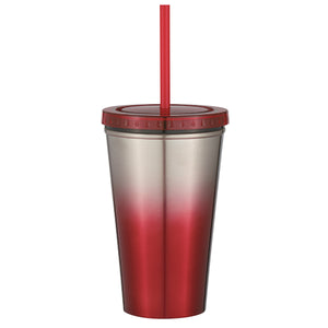 16 Oz. Stainless Steel Chroma  Tumbler - Red