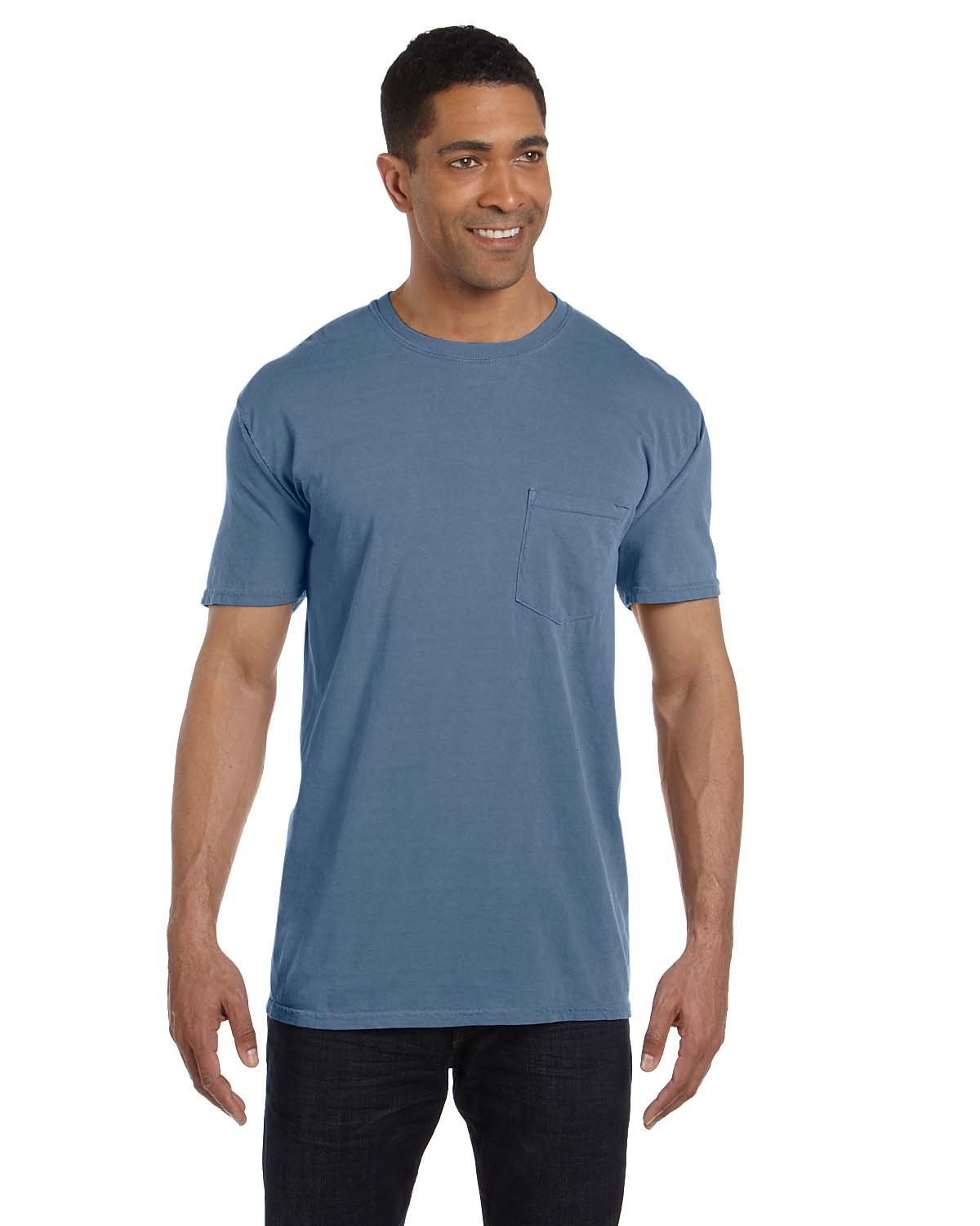 Comfort Colors® Adult Heavyweight RS Pocket T-Shirt - Blue Jean