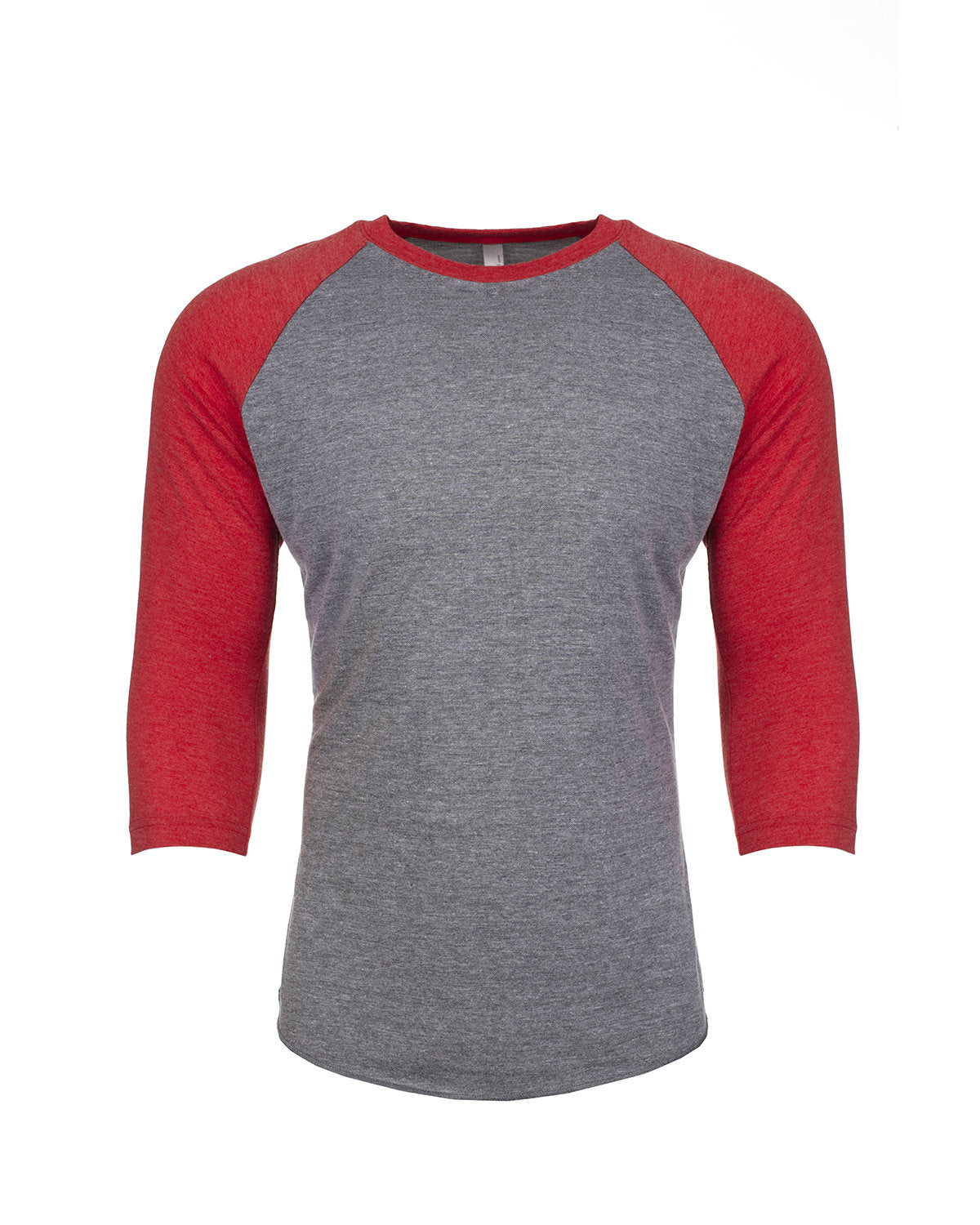 Next Level Apparel Unisex Triblend Three-Quarter Sleeve Raglan - Vin Red/pr Hthr