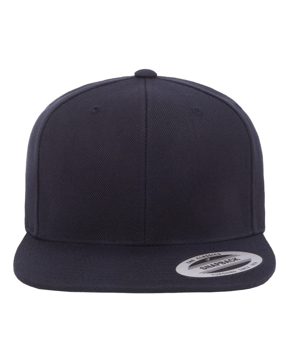 YP Classics Adult Structured Flat Visor Classic Snapback Cap - Dark Navy